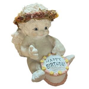 Vintage Dreamsicles Birthday Cherub Angle ‎ 1994 Blue Eyed Figure 3.5”